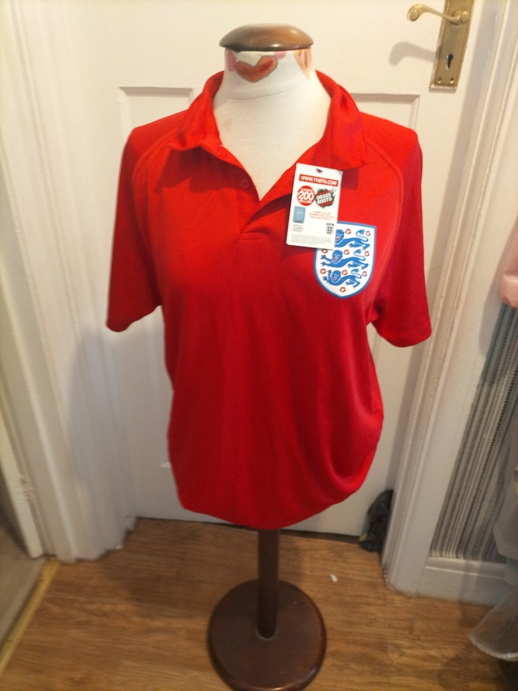Brand New Mens Size Large Red England Tshirt(Mcleman On Back)