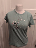Shein Large Pale Green Floral Short Sleeve Pyjama Top