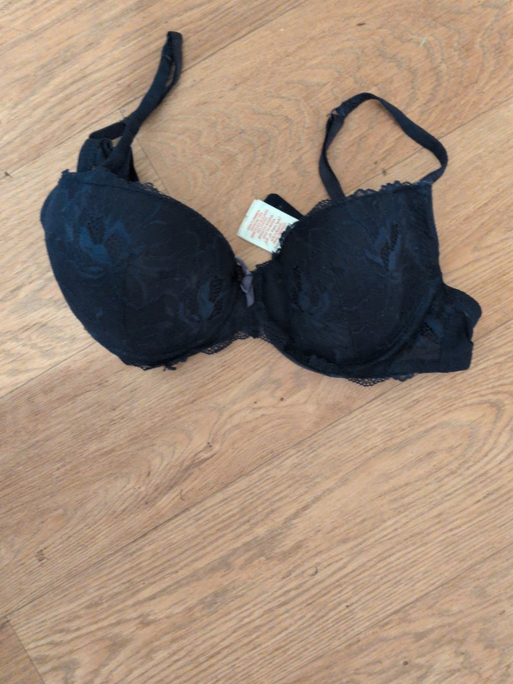 Peacocks 36B Navy Padded And Wired Flower Patterned Bra