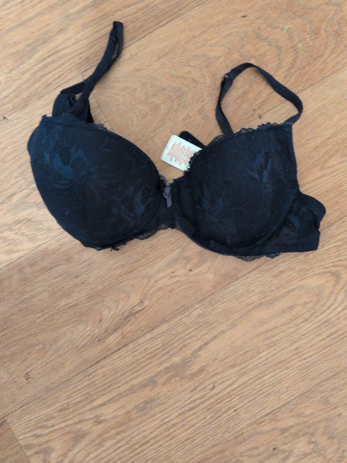 Peacocks 36B Navy Padded And Wired Flower Patterned Bra