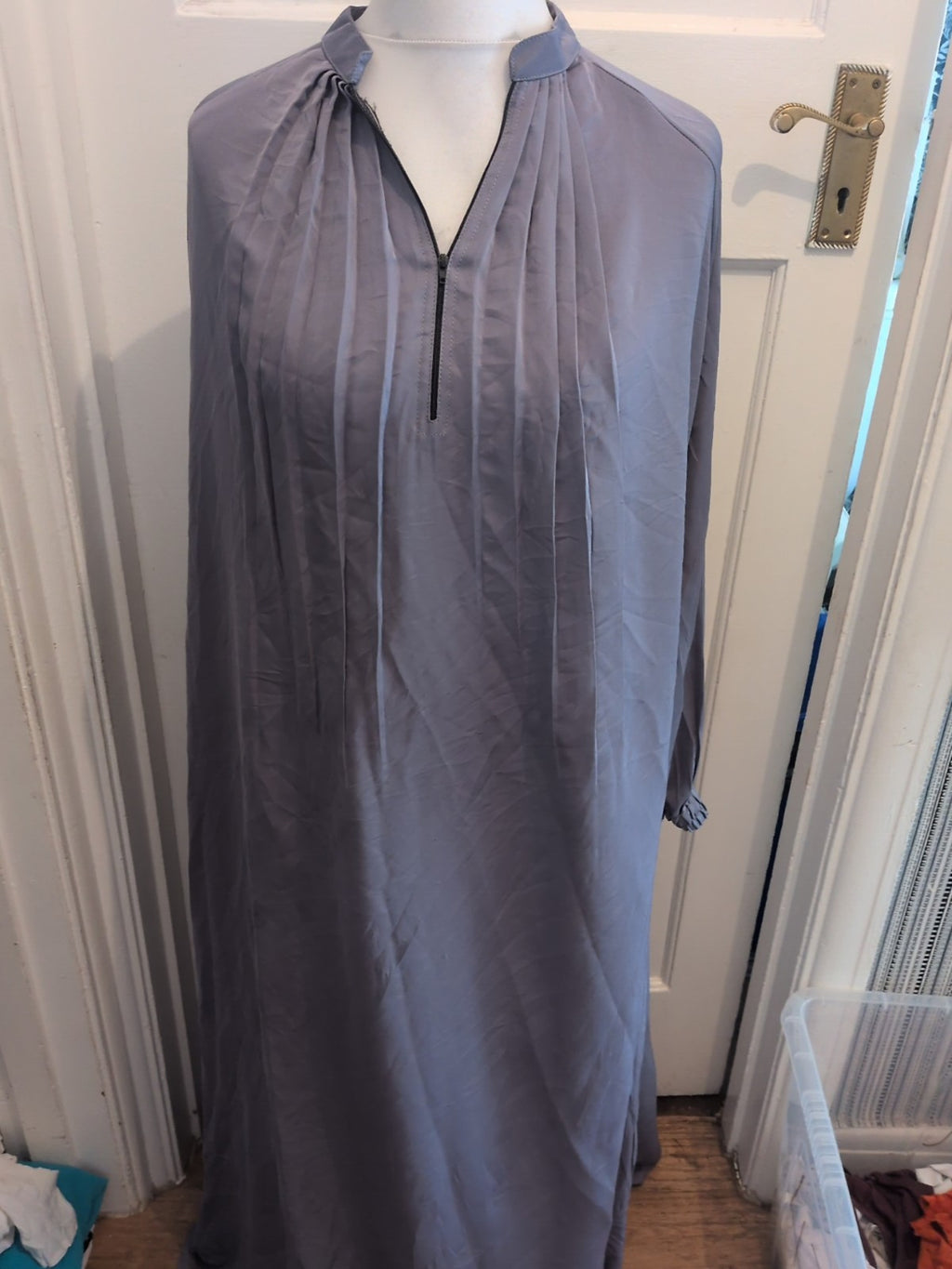 EU 60 Grey Night Dress Long Length