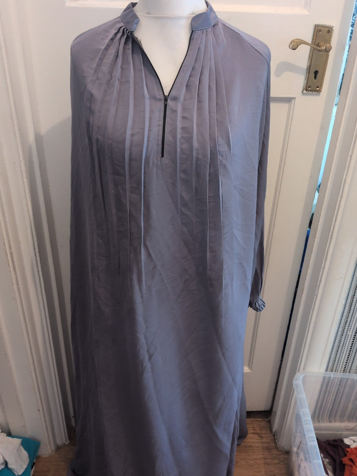 EU 60 Grey Night Dress Long Length