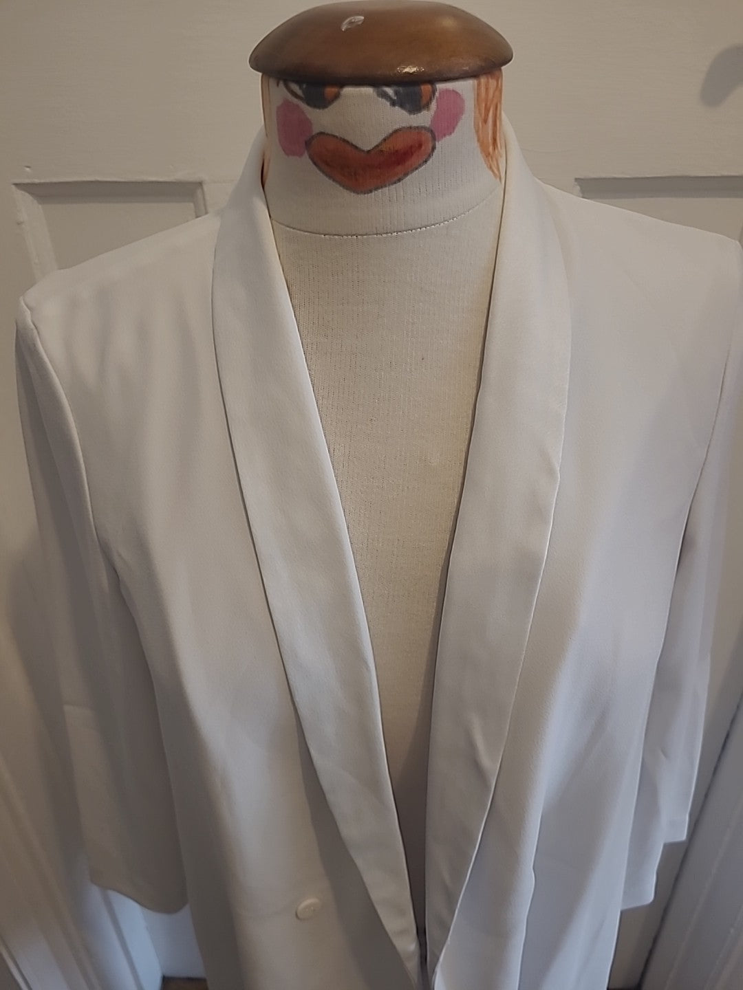 Ladies Topshop Size 10 Ivory Long Length Cardigan