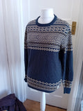 Jack&Jones Vintage Medium Navy And Beige Patterned Pullover Jumper