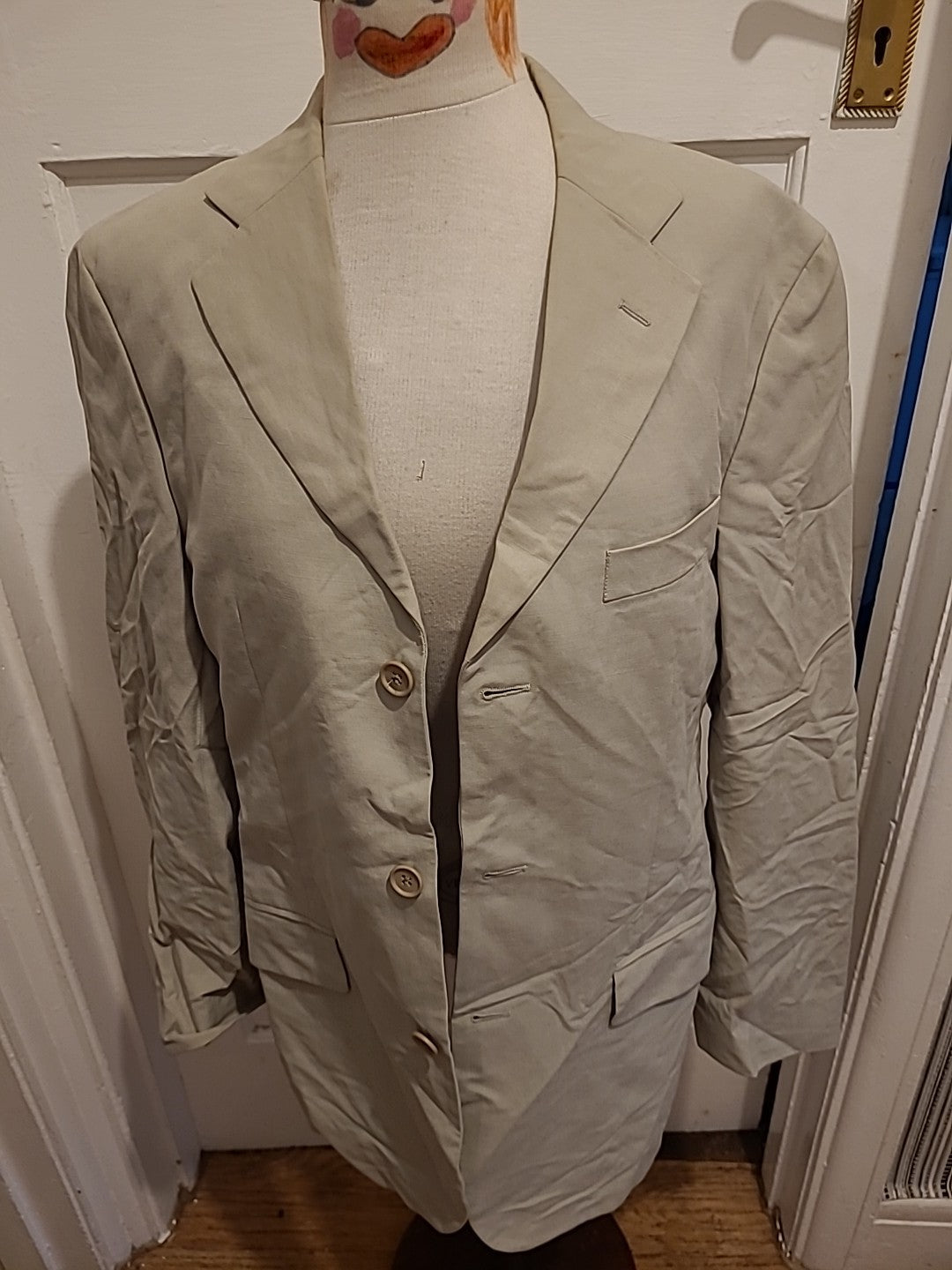 Mens Marks And Spencer Collezione Size 38M Stone Blazer