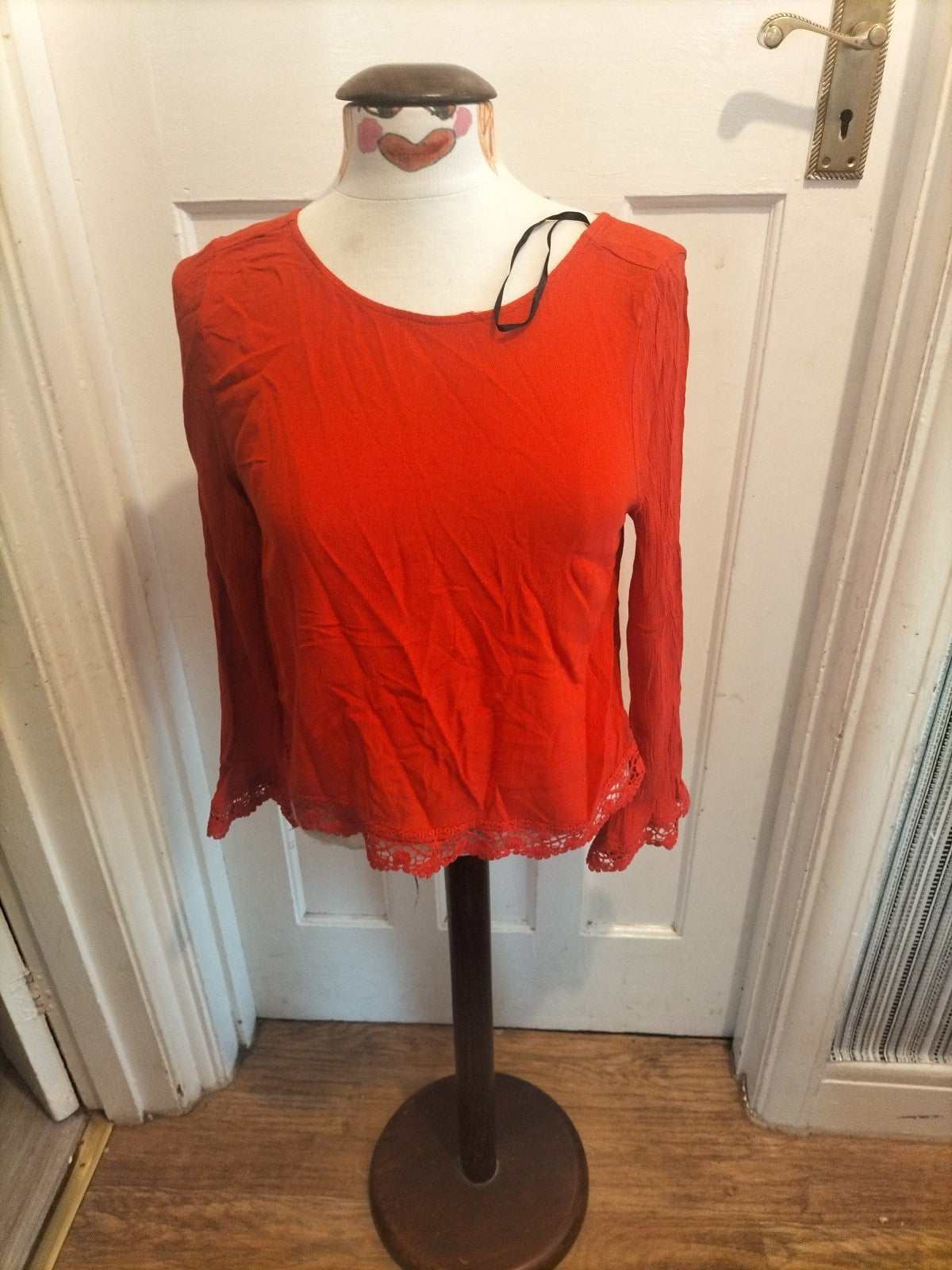 Ladies Red Top Size 6 H&M