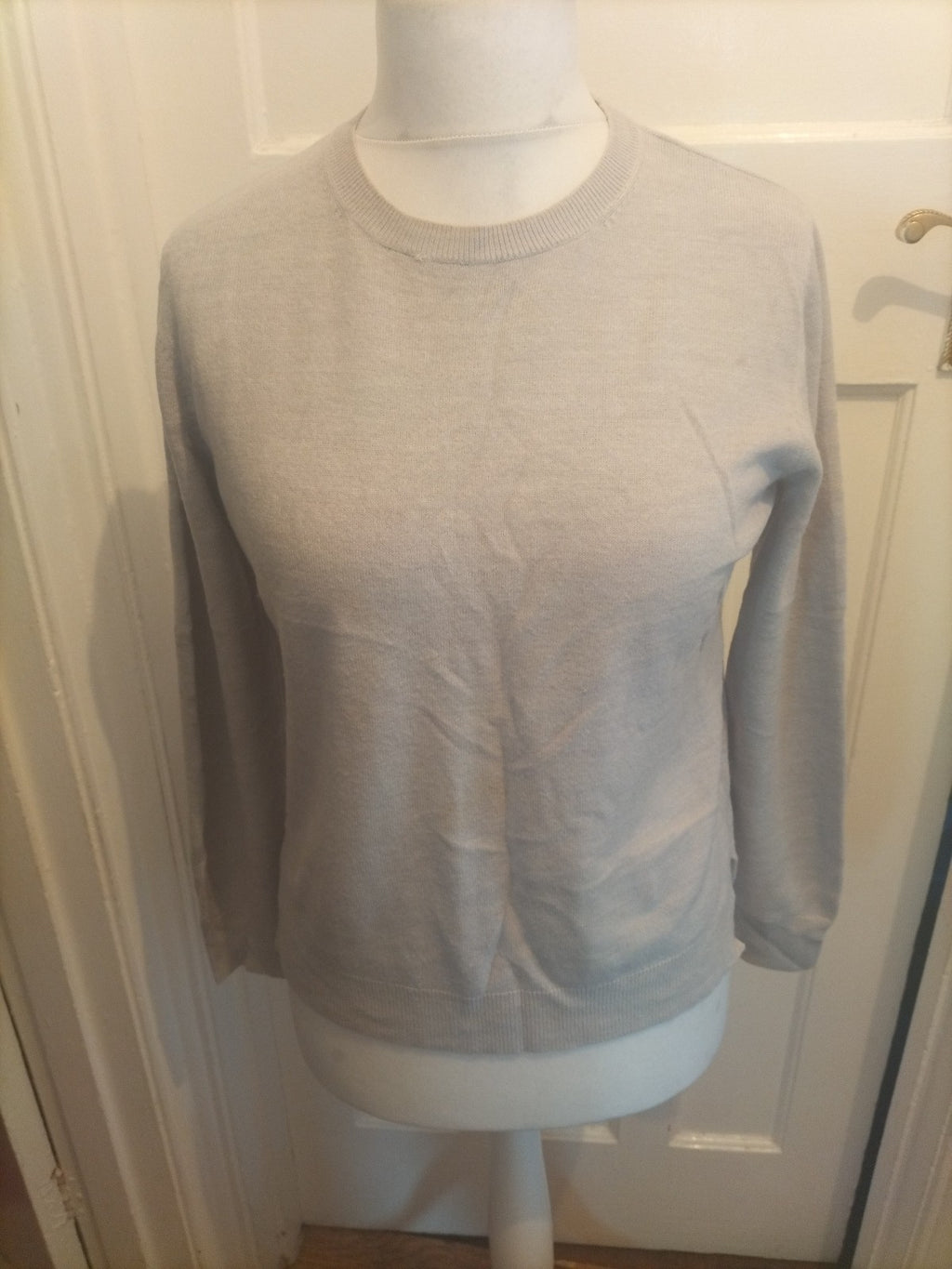 Ladies Marks And Spencer Size 14 Grey Marl Pullover Jumper