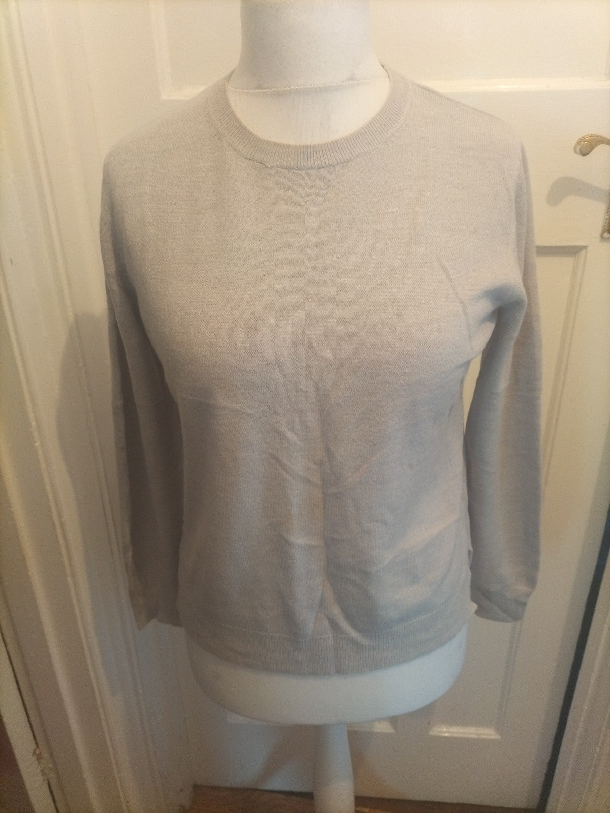 Ladies Marks And Spencer Size 14 Grey Marl Pullover Jumper