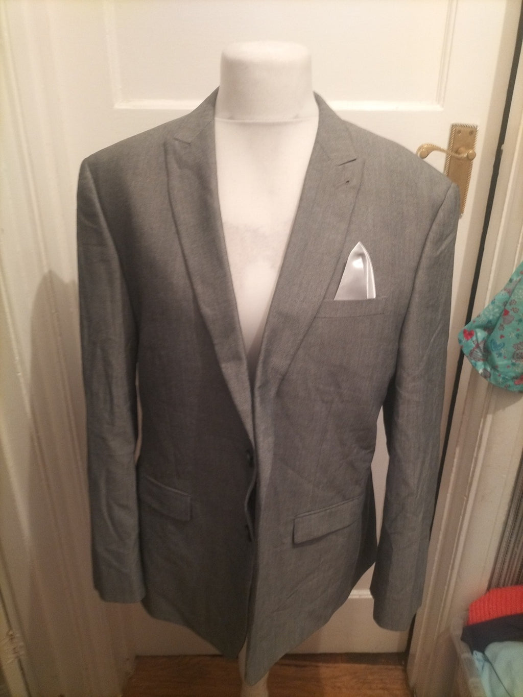 Next 44" Short Grey Lined Suit Jacket