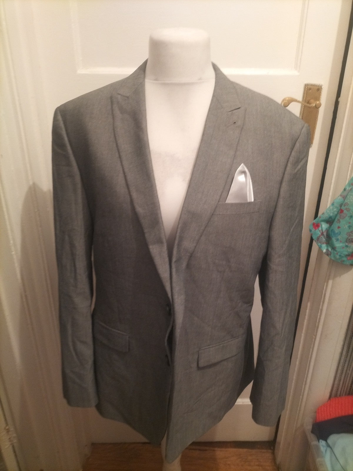 Next 44" Short Grey Lined Suit Jacket