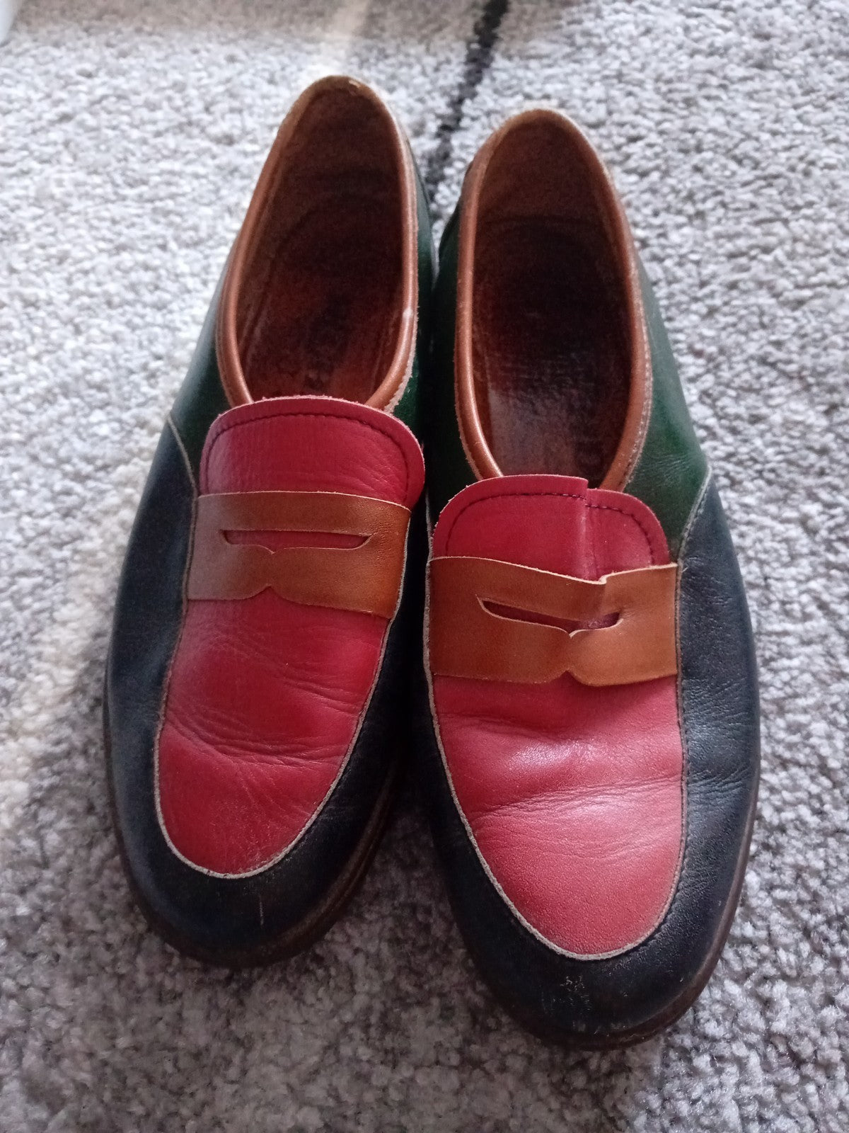 Ladies Rohde Flats Size 5 Red, Green, Blue