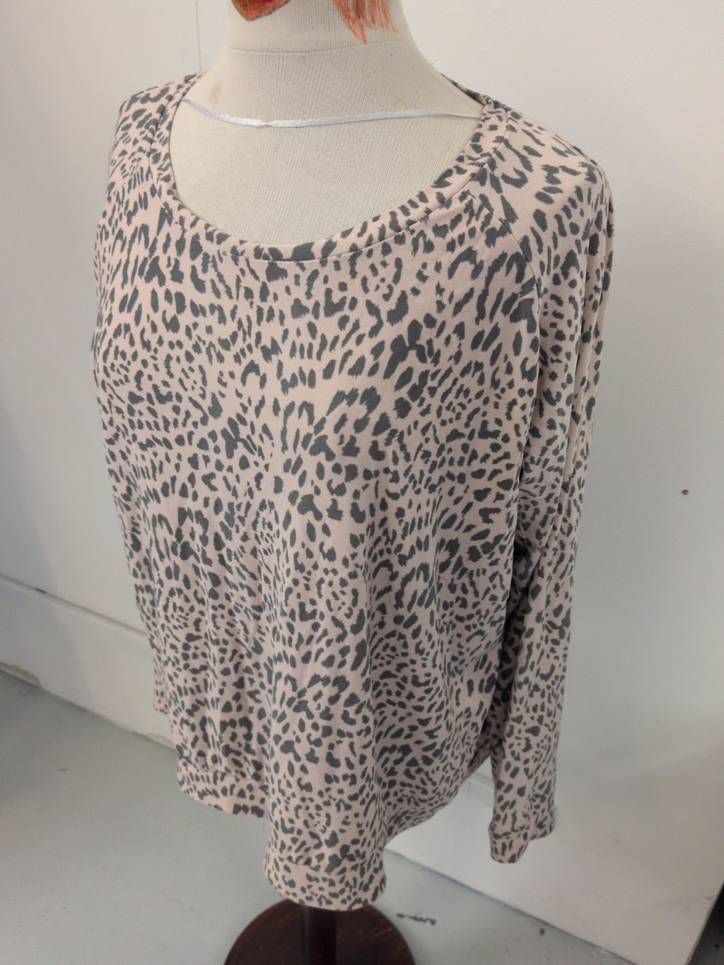 Love To Lounge 14-16 Pale Pink Animal Print Pyjama Top