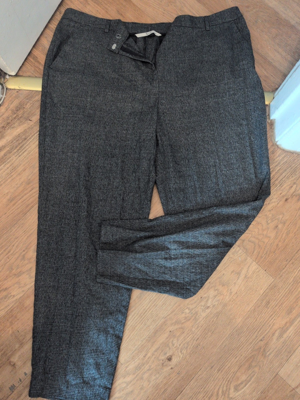 Tu Woman 20 Dark Grey Check Smart Trousers