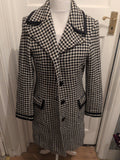 Wax EU 40 Black And White Lined Long Length Jacket