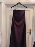 Mexx 14 Deep Purple Sleeveless Strapless Dress With Corset Style Tie Back