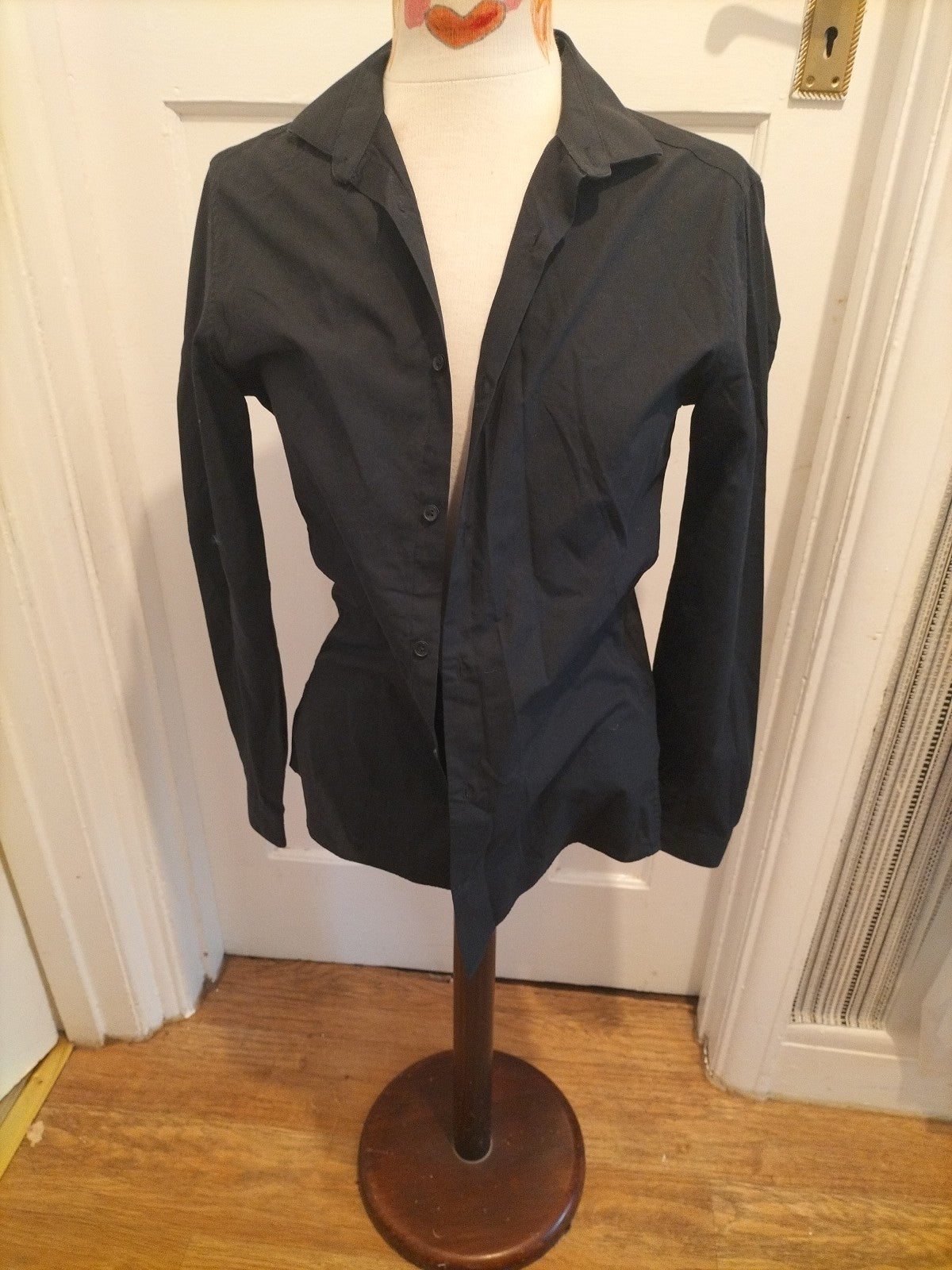 Mens Burton Size 14.5-15" Skinny Fit Black Eary Iron Shirt