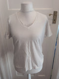 Ladies T.shirt Size 16 George Off White Free Delivery