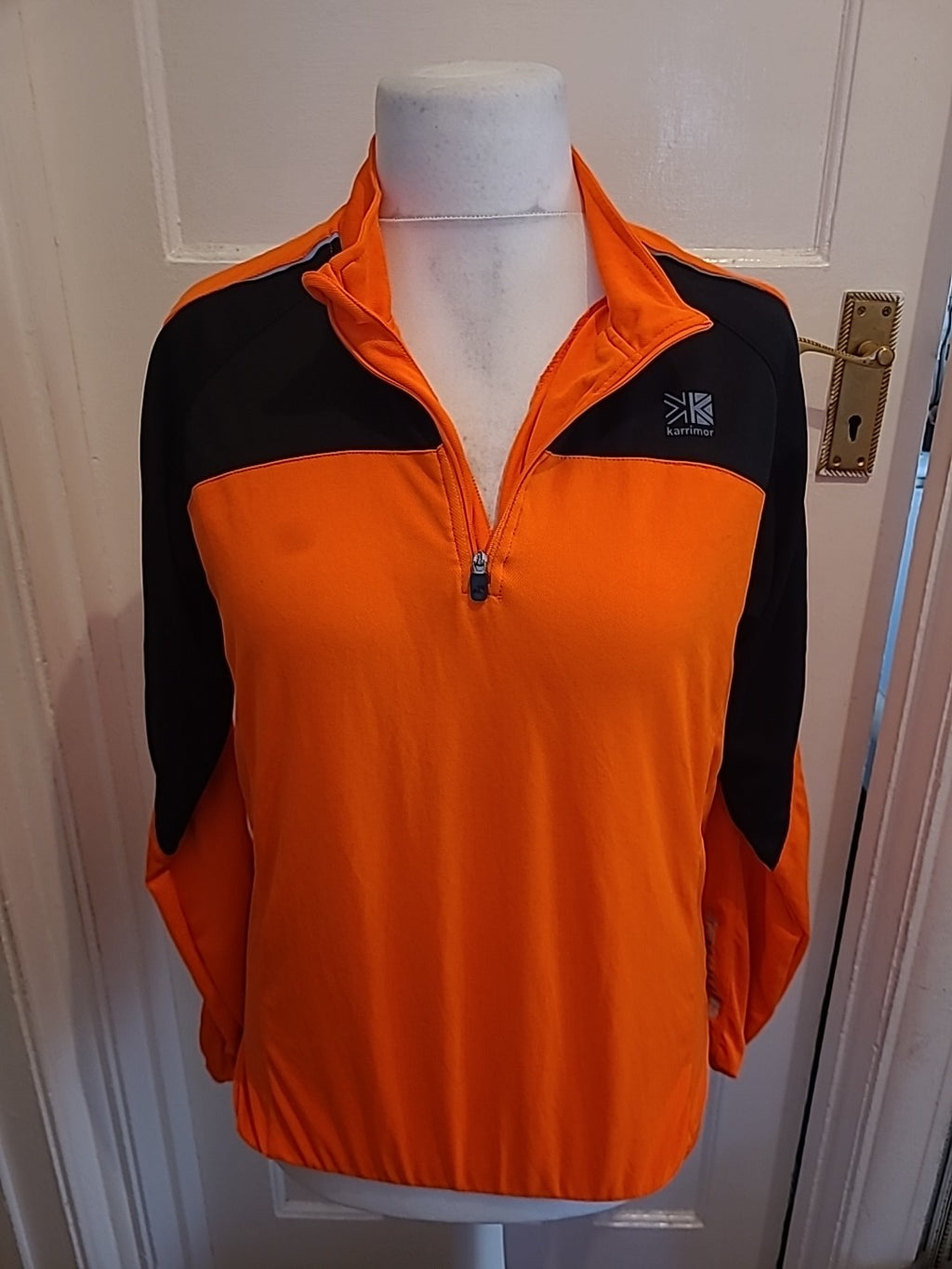 Mens Karrimor Size M Bright Orange Long Sleeved Tshirt