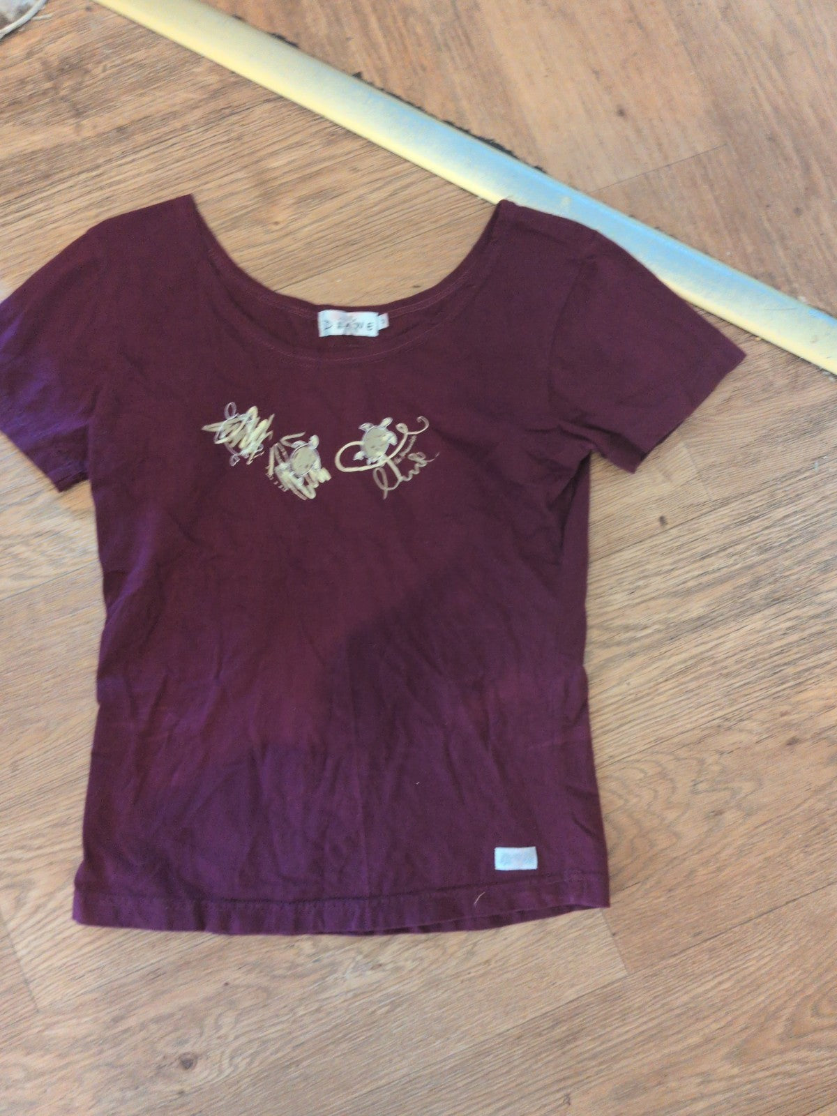 Ladies Diane Size 3 Purple Print Short Sleeve T-shirt