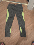 L/XL Grey Fleck And Neon Leggings