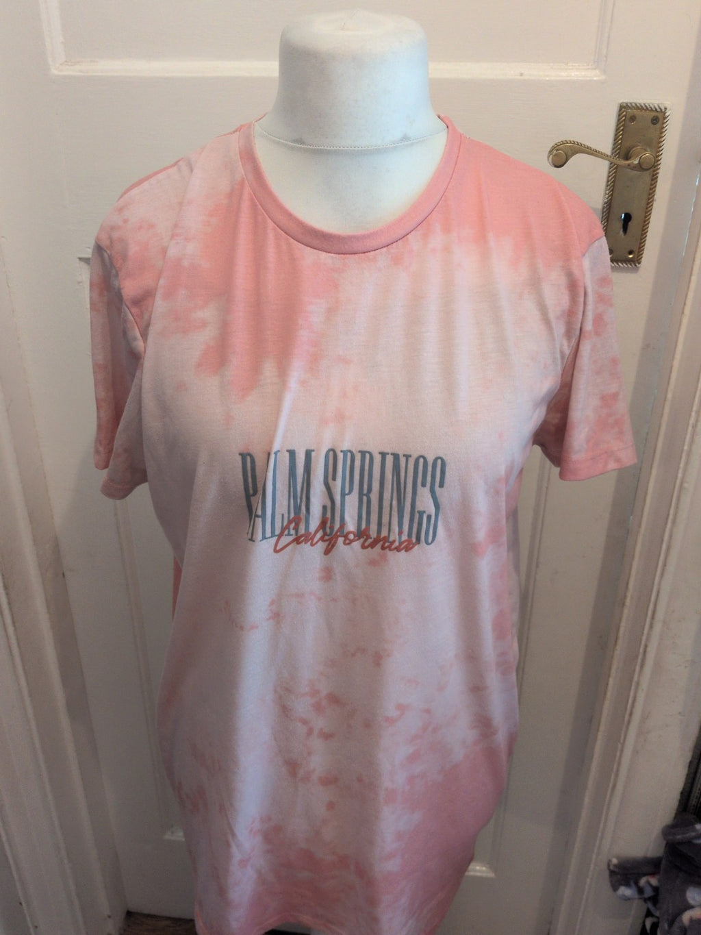 Primark Large Pink Dye Palm Springs Short Sleeve T-shirt