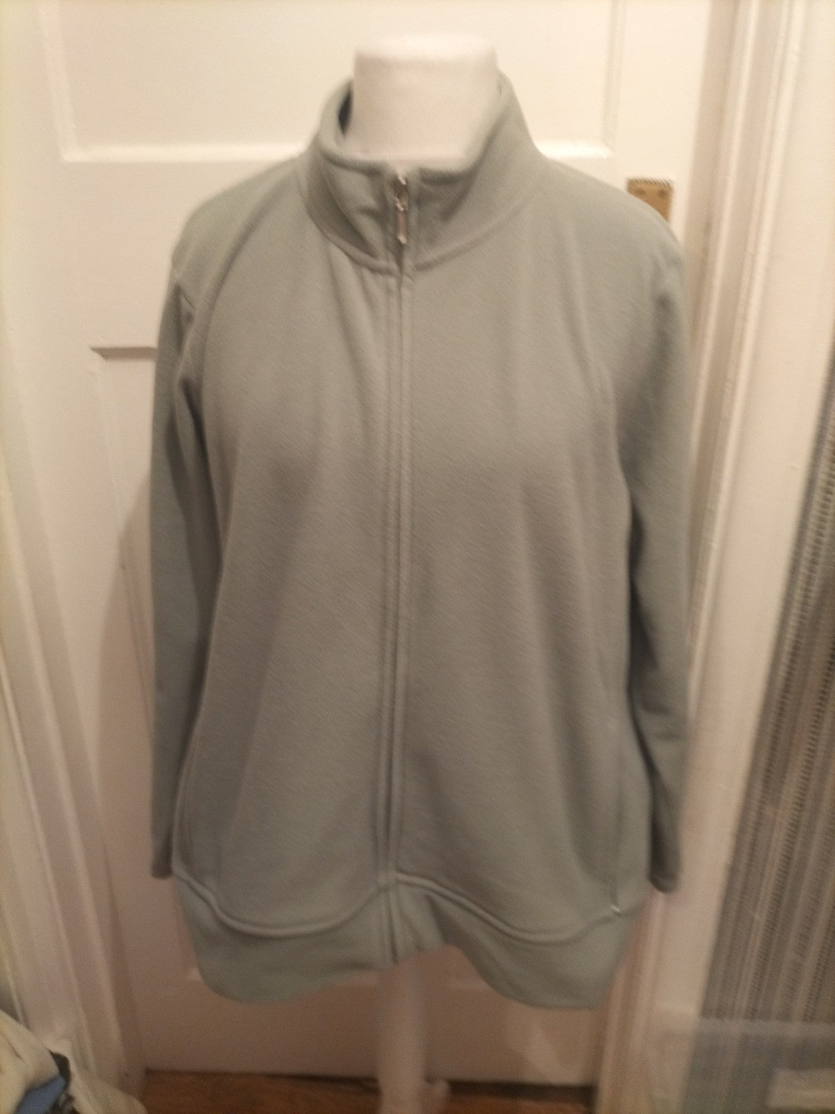Ladies BM Essential Size XL Green Full Zip Jacket Jumper