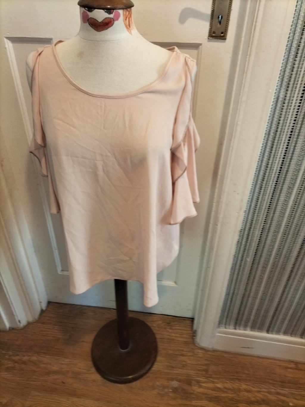 Brand New Ladies George Size 14 Baby Pink Open Shoulder Blouse