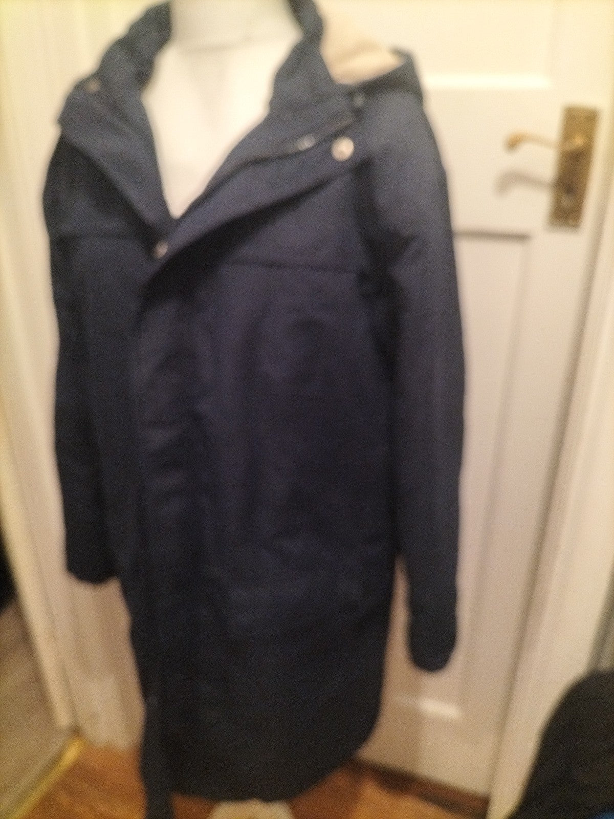 Mens Cotton Trader Size L Navy Fleece Lined Coat