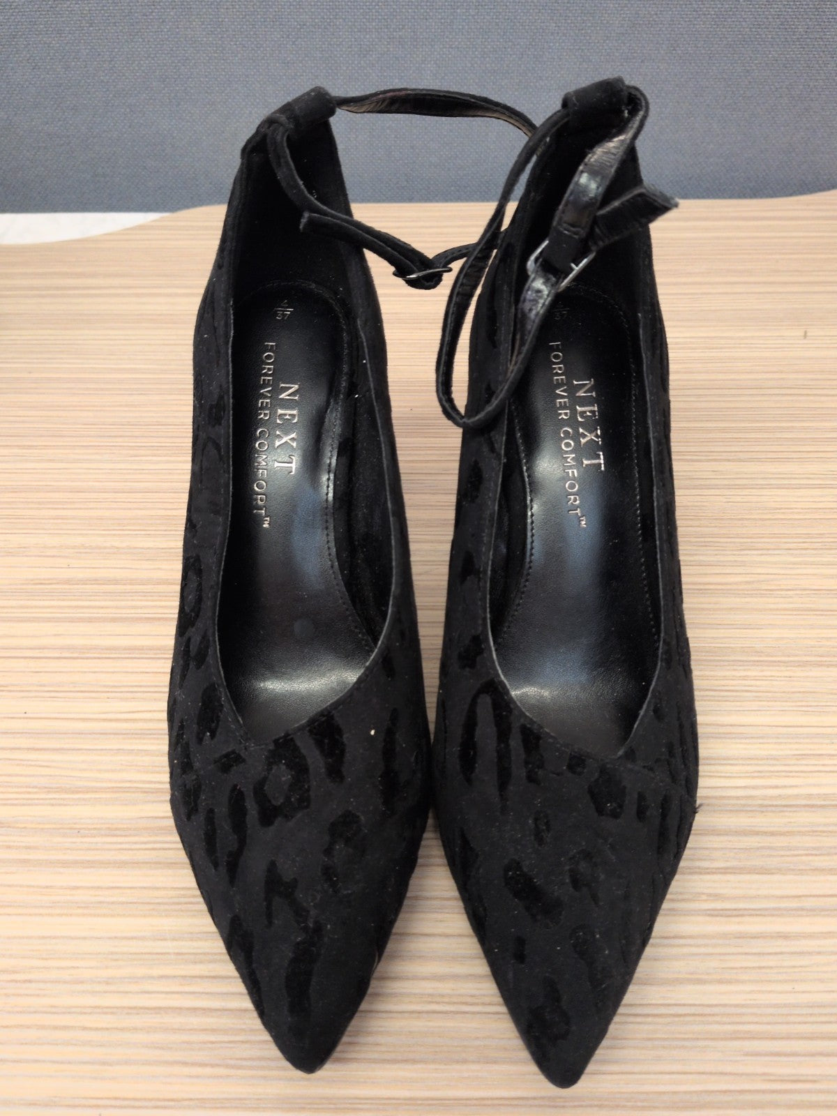 Next 4 Forever Comfort Black Pattern High Heels