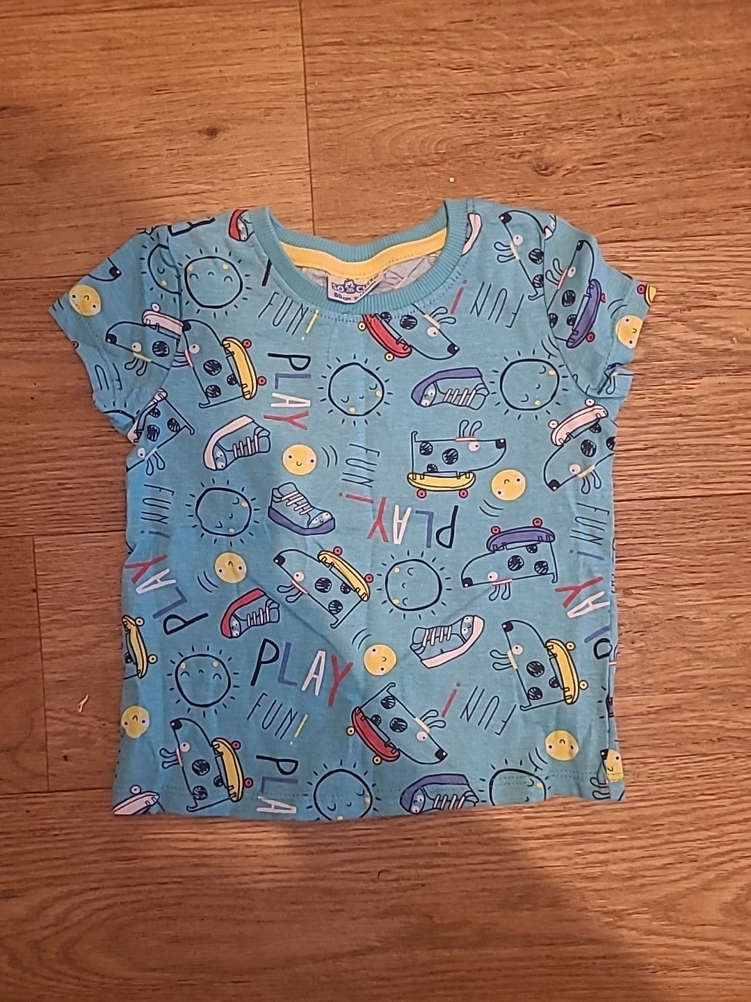 So Cute 9-12 Months Blue "Play" Tshirt