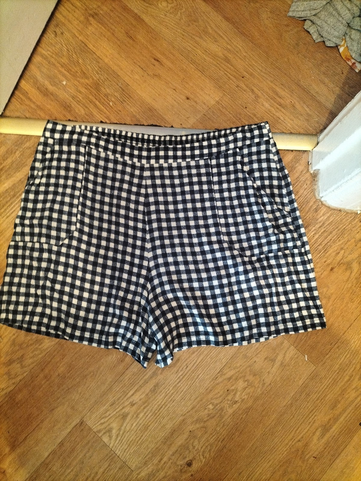 Ladies Tu Size 20 Navy Check Elasticated Sleep Shorts