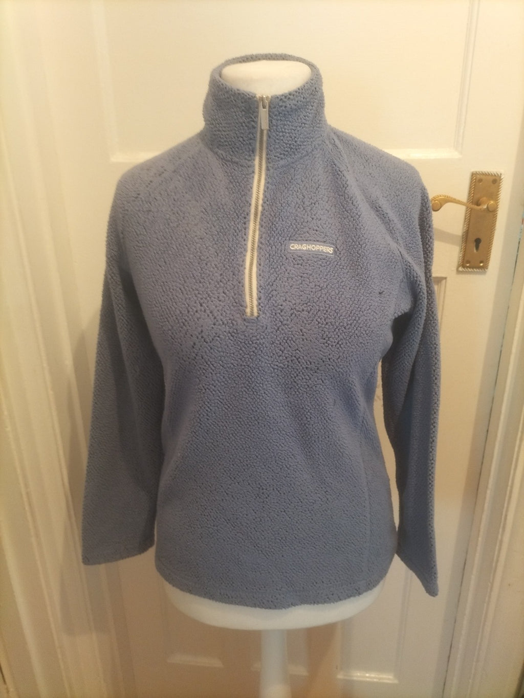 Ladies Craighoppers Size 12 Blue High Neck Jumper