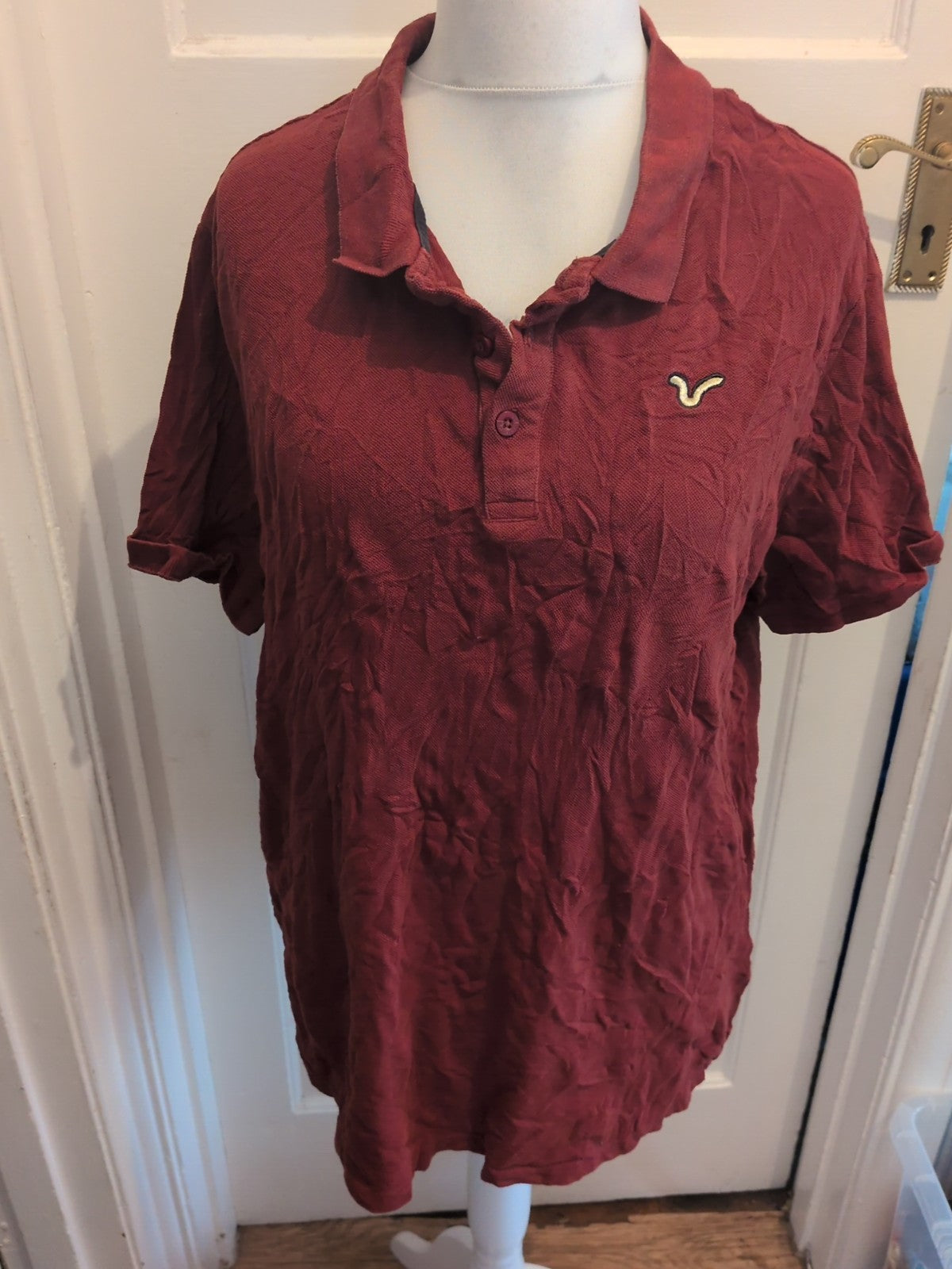 Voi Jeans XL Rust Short Sleeve Polo