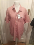 Brand New Mens Easy Size 2XL Pink Short Sleeved Shirt