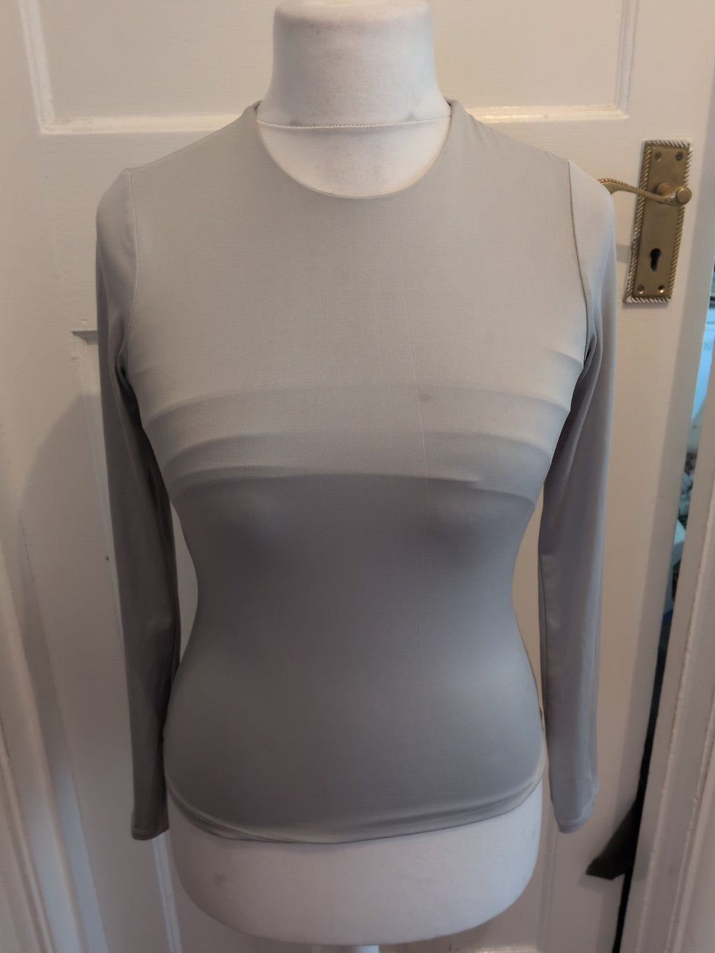 Ladies H&M Grey Marl Side Small Long Sleeved T-shirt