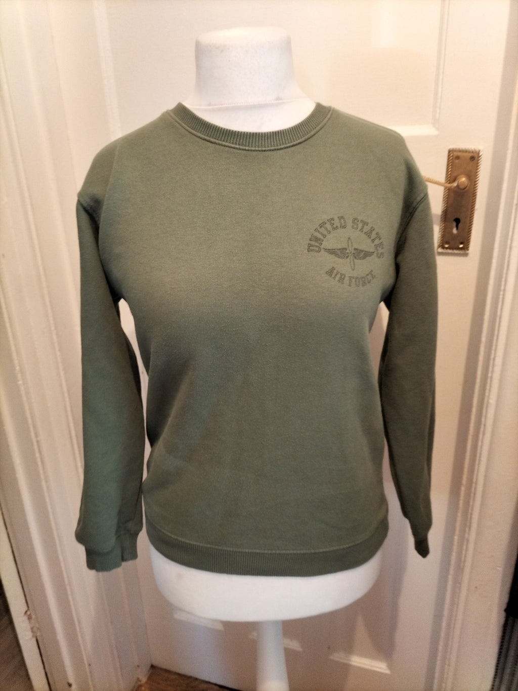 Ladies Size Large Green Air Force Jumper Pullover