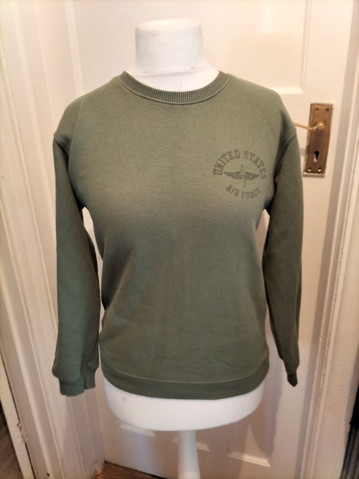 Ladies Size Large Green Air Force Jumper Pullover