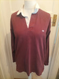Mens Blue Harbour Size Small Berry Long Sleeved Polo