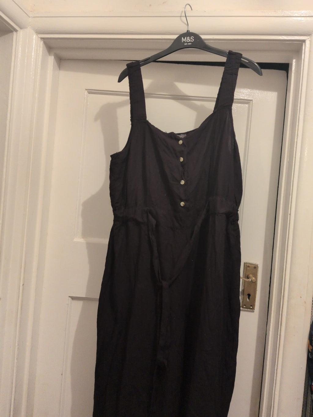 Ladies Primark Size 18 Black Sleeveless Jumpsuit