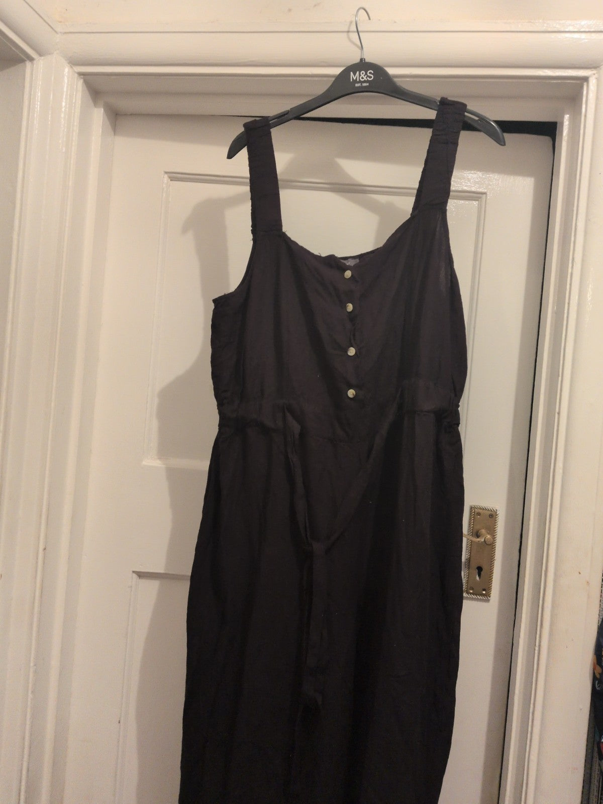 Ladies Primark Size 18 Black Sleeveless Jumpsuit
