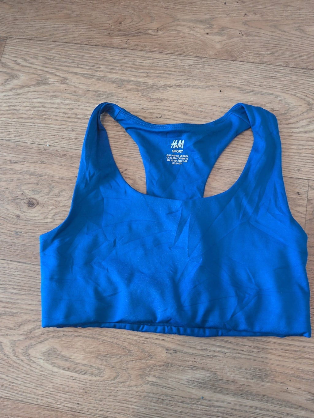 H&M Sport 10-12 Years Blue Sports Bra