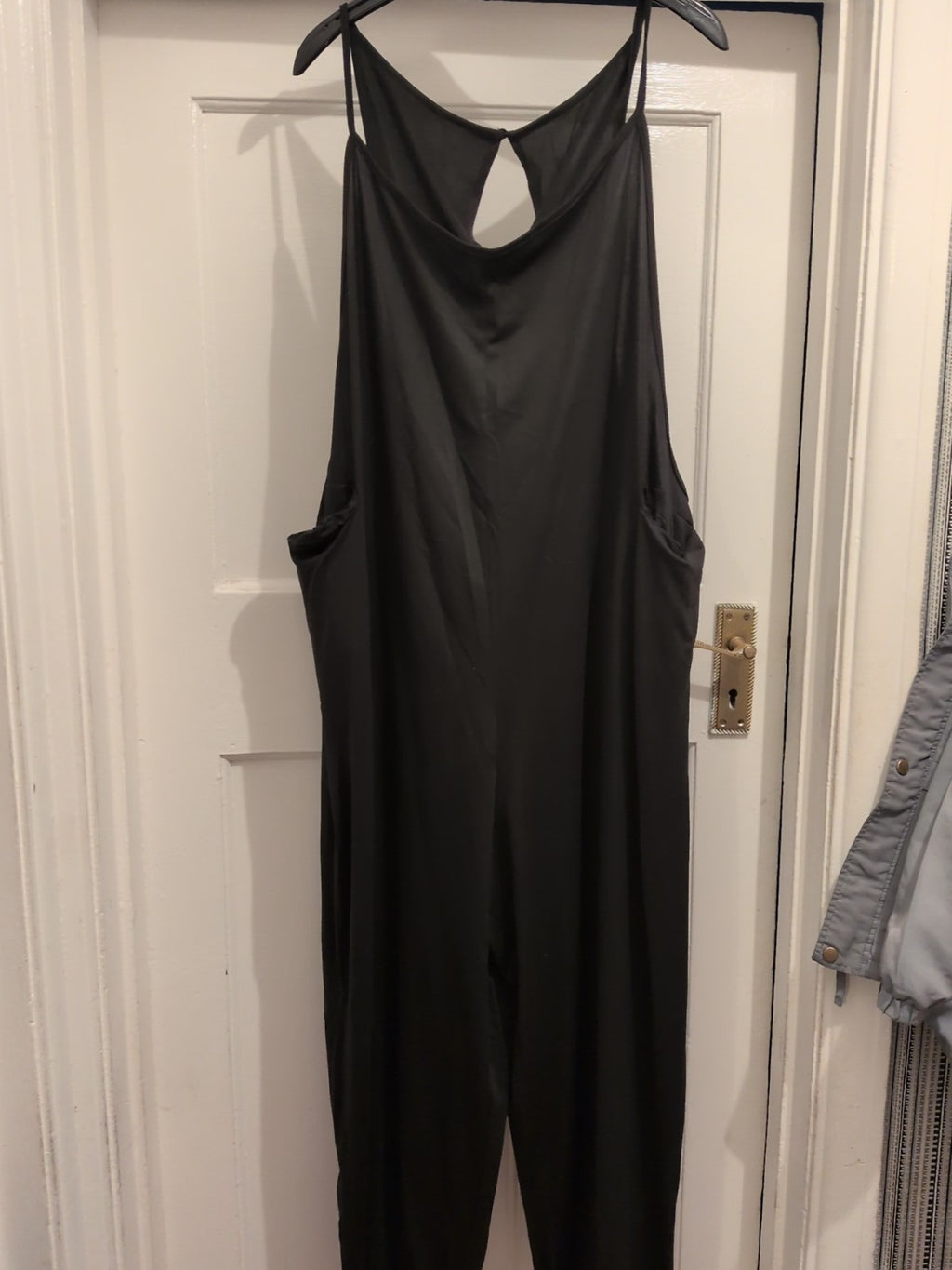 3XL Black Sleeveless Jumpsuit