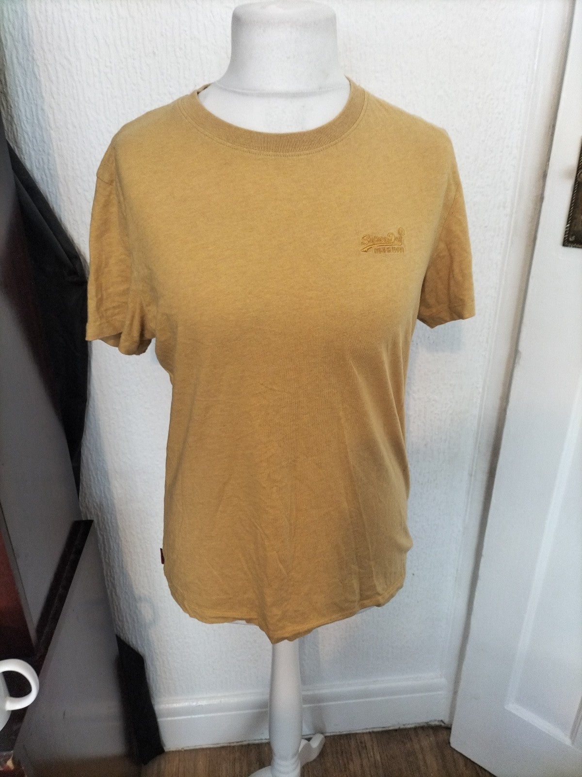 Mens Superdry Size M Dark Yellow Short Sleeved Tshirt