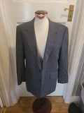 Mens Large Grey Padded Lined Formal Blazer