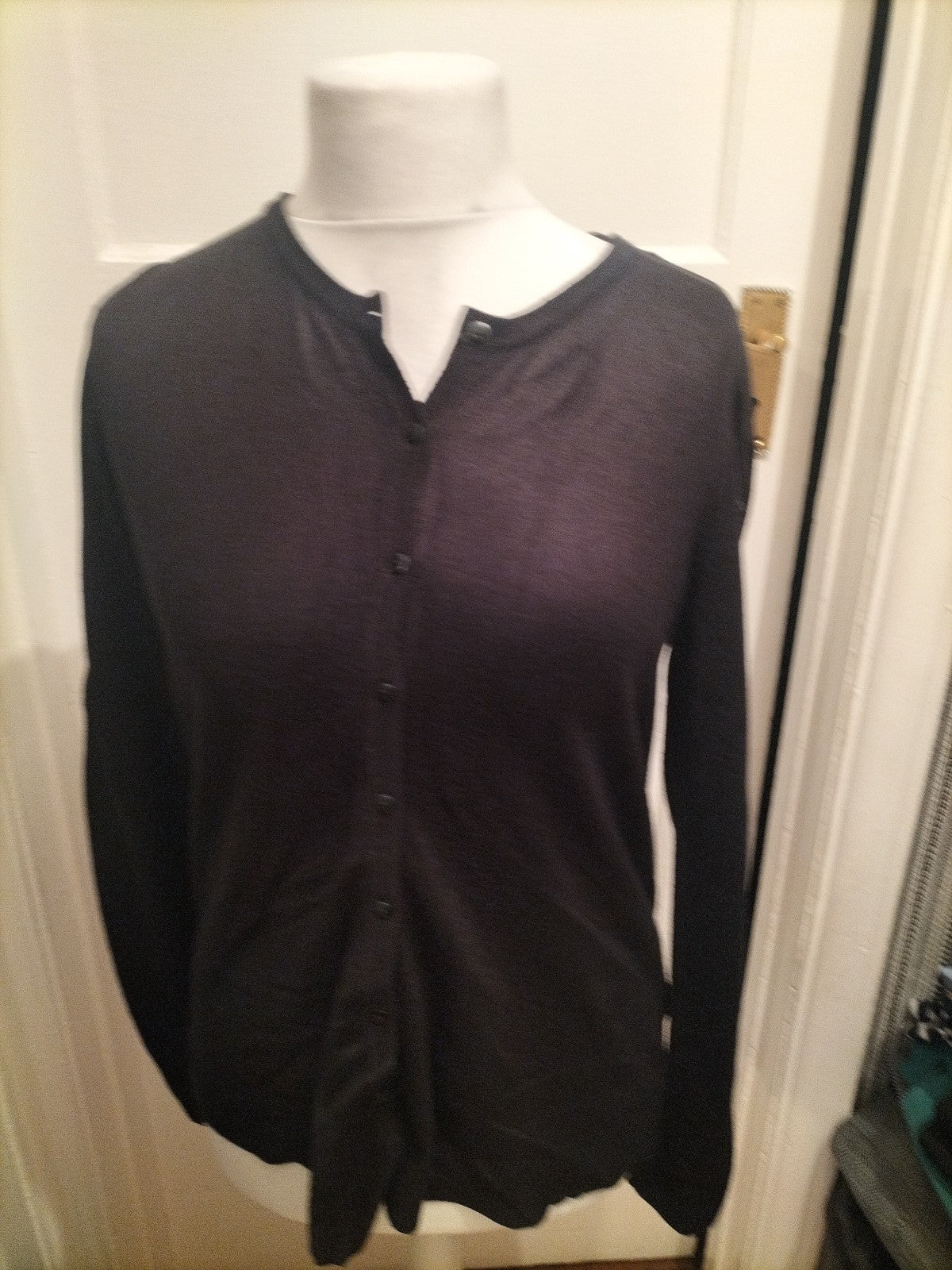 Ladies Bonmarche Size 10 Black Long Sleeved Cardigan