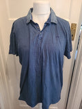 Mens Next Size XL Navy Short Sleeved Slim Fit Polo