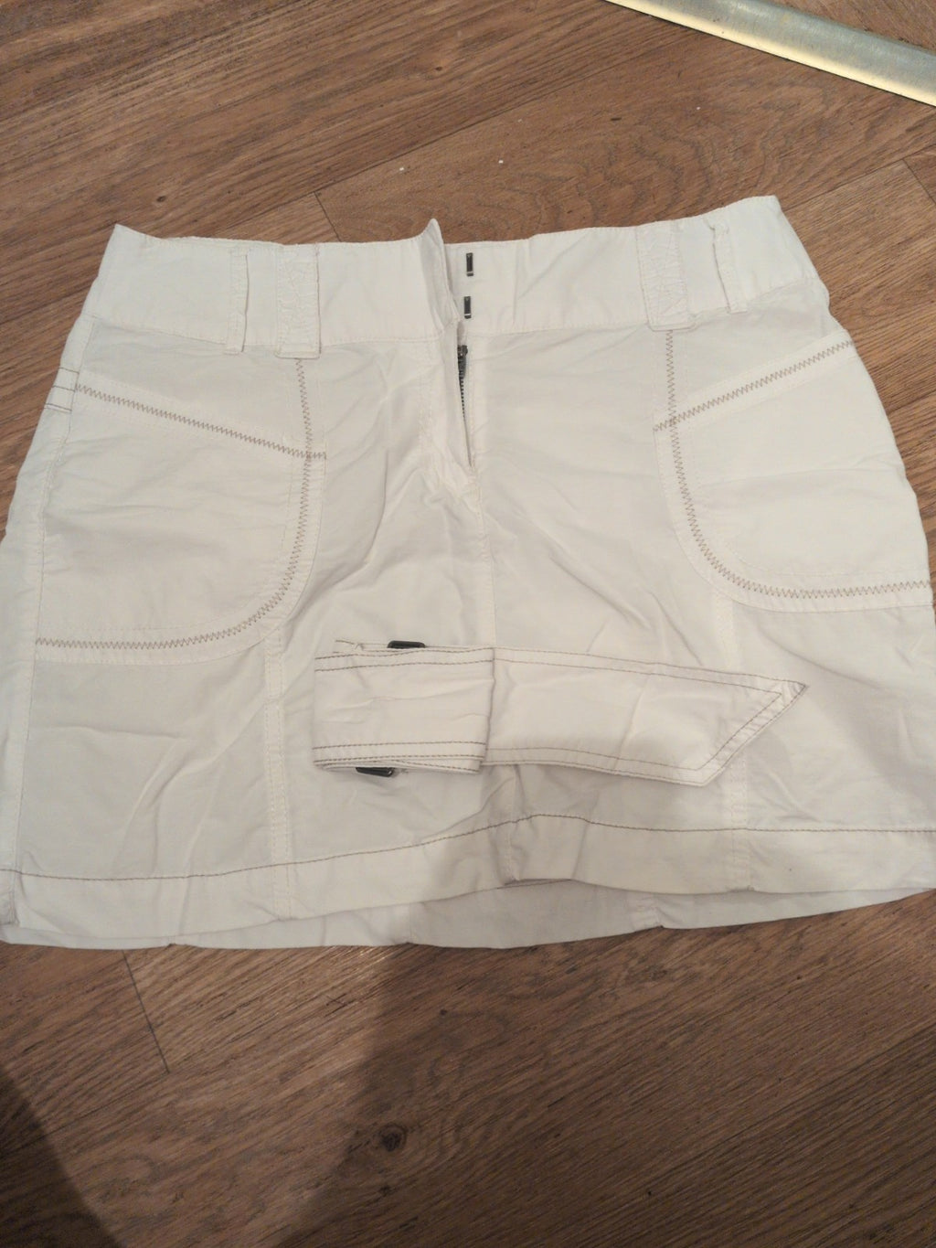 Ladies Next Size 12 White Cotton Blend Shirt Skirt