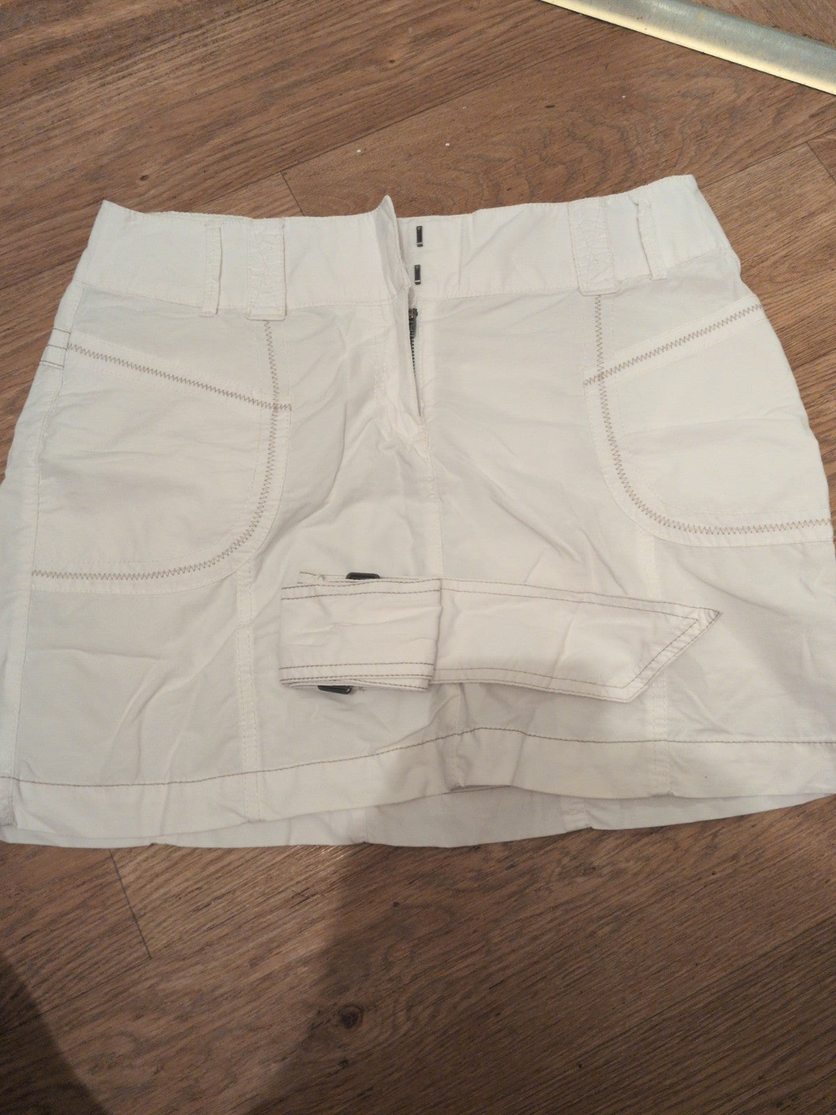 Ladies Next Size 12 White Cotton Blend Shirt Skirt