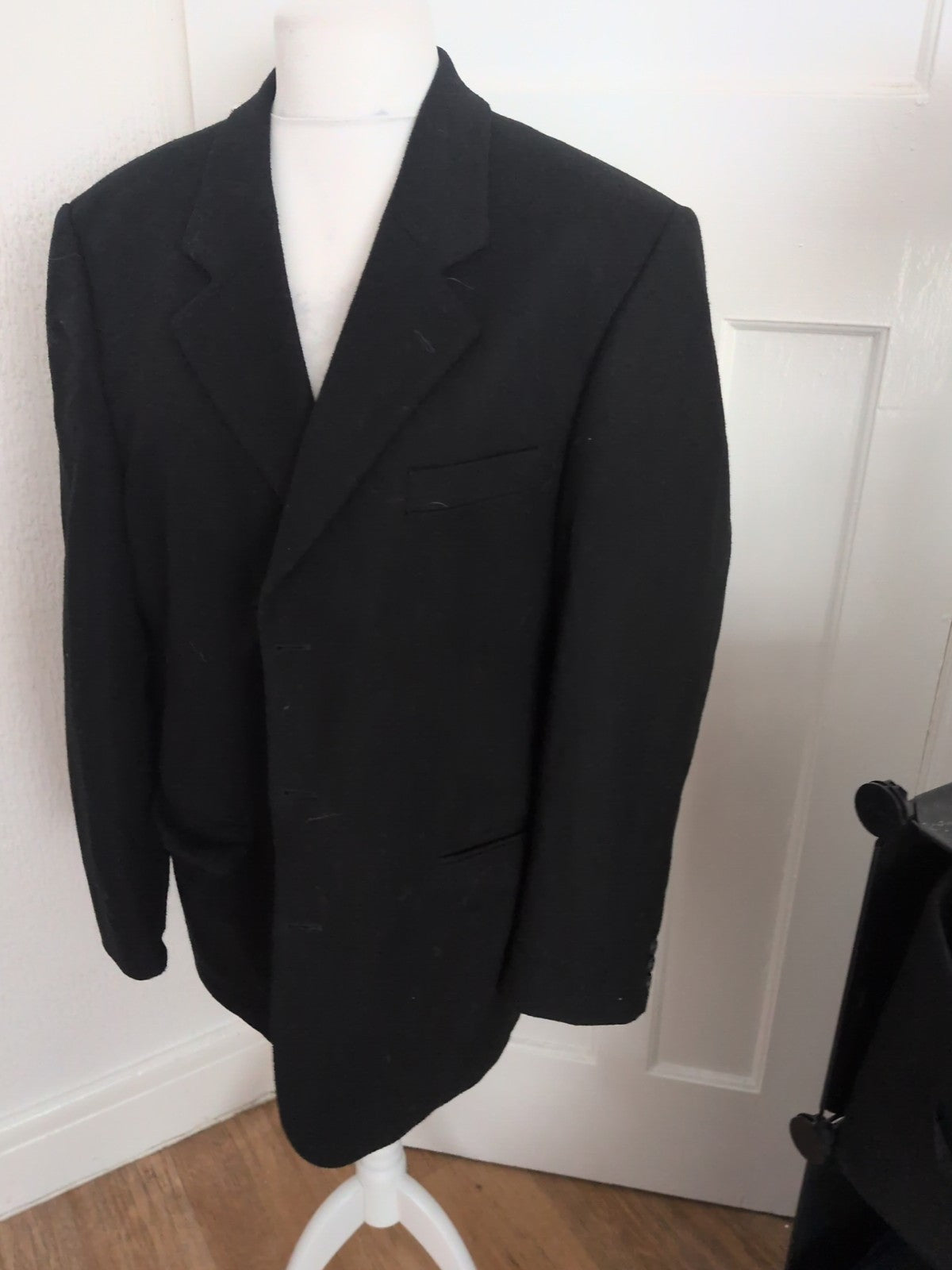 Debenhams 44 Long Black Cashmere Blend Jacket
