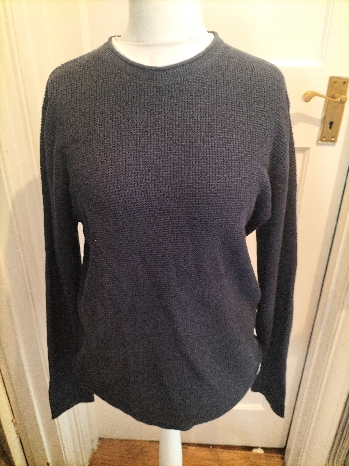 Mens Threadbare Size XL Navy Long Sleeved Pullover Jumper